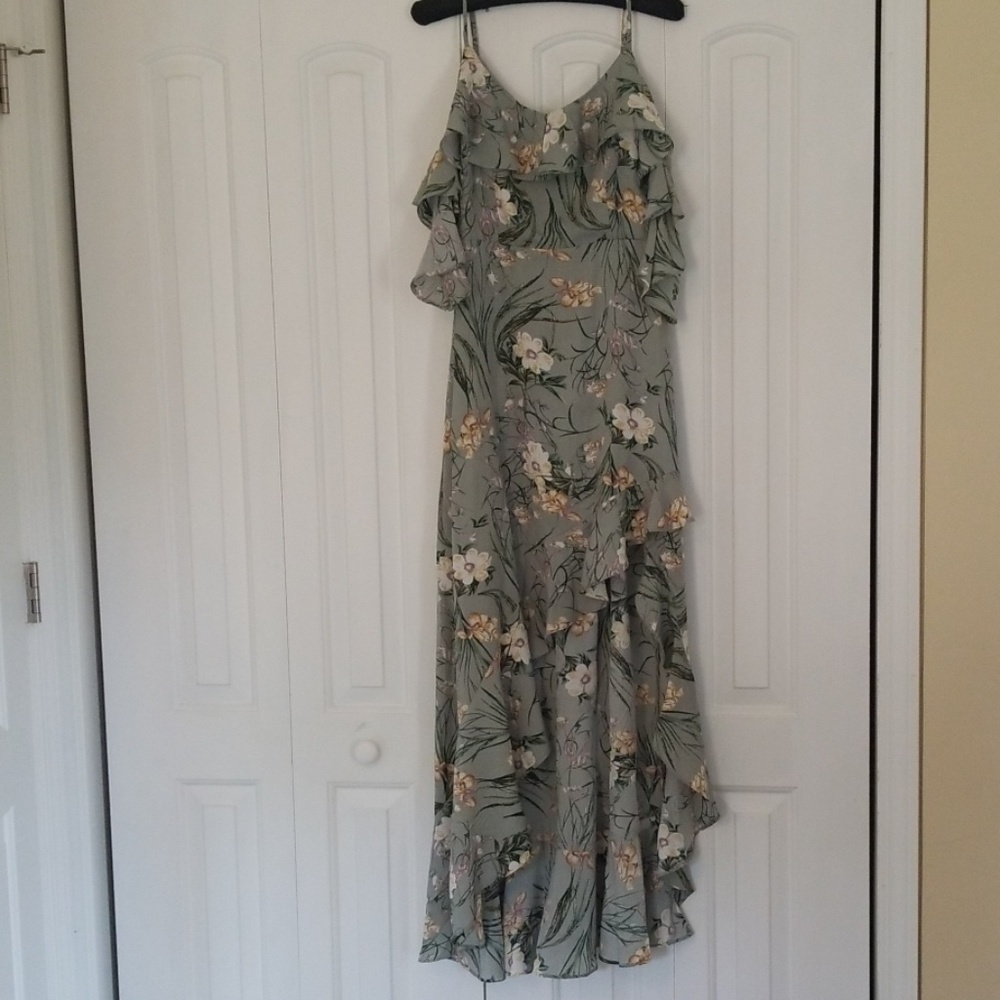 Floral sage dress